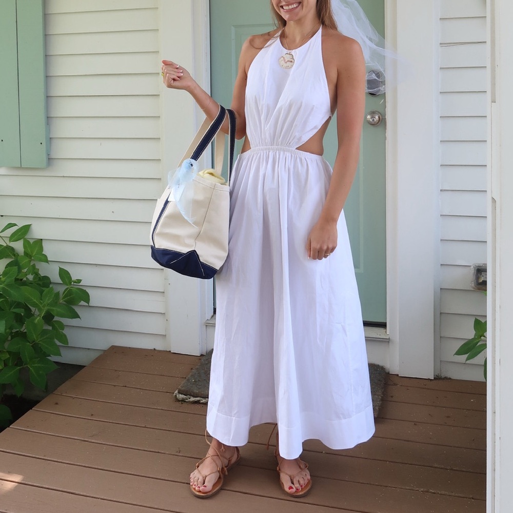 STAUD White Maxi Dress